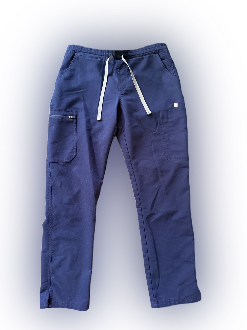 Figs Women’s Navy Blue Style # TW2000P with Drawstring Multiple Pockets. S/P